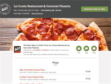 Tablet Screenshot of lacrostapizza.com